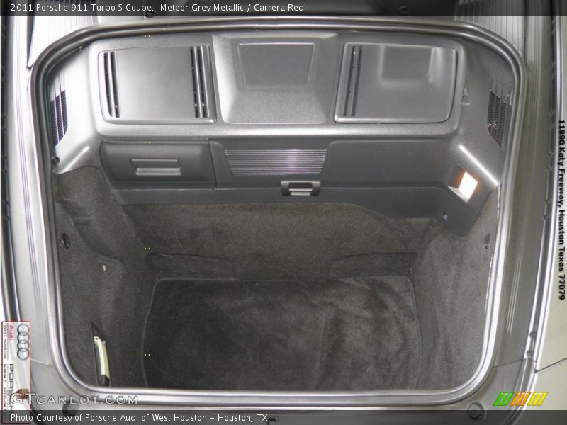 Meteor Grey Metallic / Carrera Red 2011 Porsche 911 Turbo S Coupe