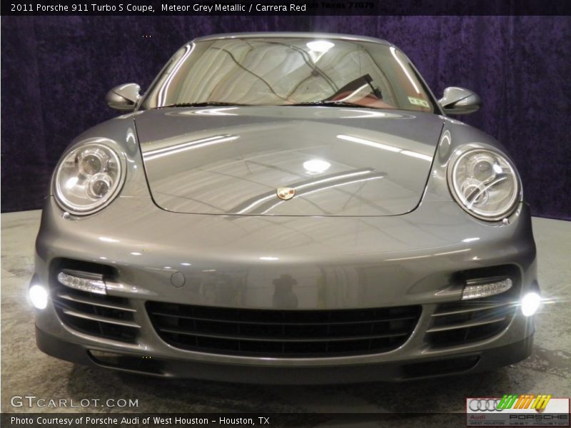 Meteor Grey Metallic / Carrera Red 2011 Porsche 911 Turbo S Coupe