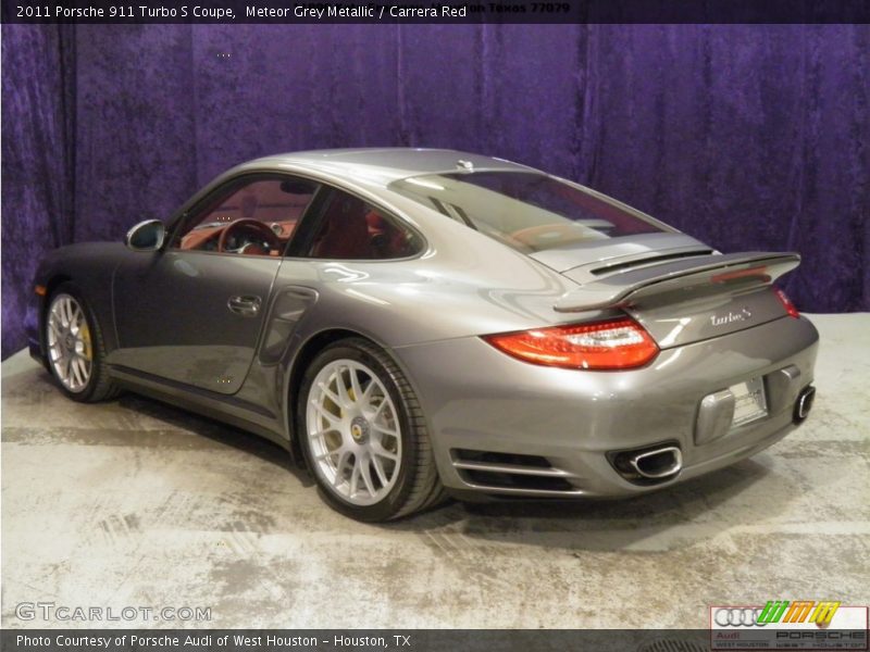 Meteor Grey Metallic / Carrera Red 2011 Porsche 911 Turbo S Coupe