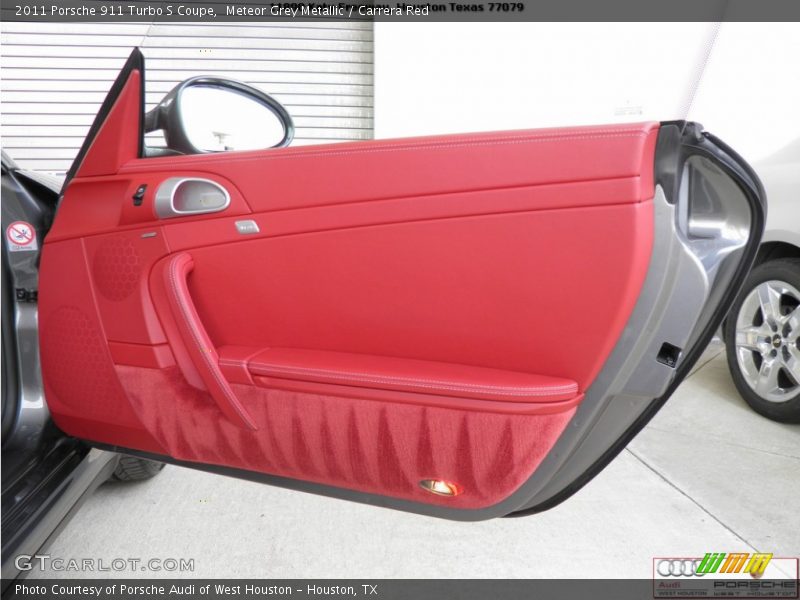 Meteor Grey Metallic / Carrera Red 2011 Porsche 911 Turbo S Coupe