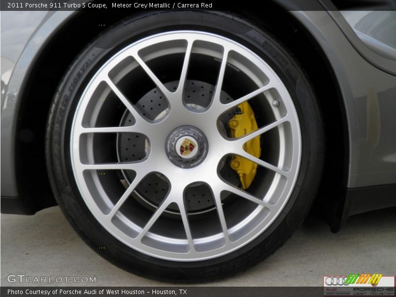 Meteor Grey Metallic / Carrera Red 2011 Porsche 911 Turbo S Coupe
