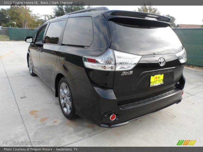 Black / Dark Charcoal 2011 Toyota Sienna SE