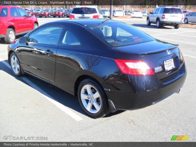 Nighthawk Black Pearl / Black 2008 Honda Civic EX-L Coupe