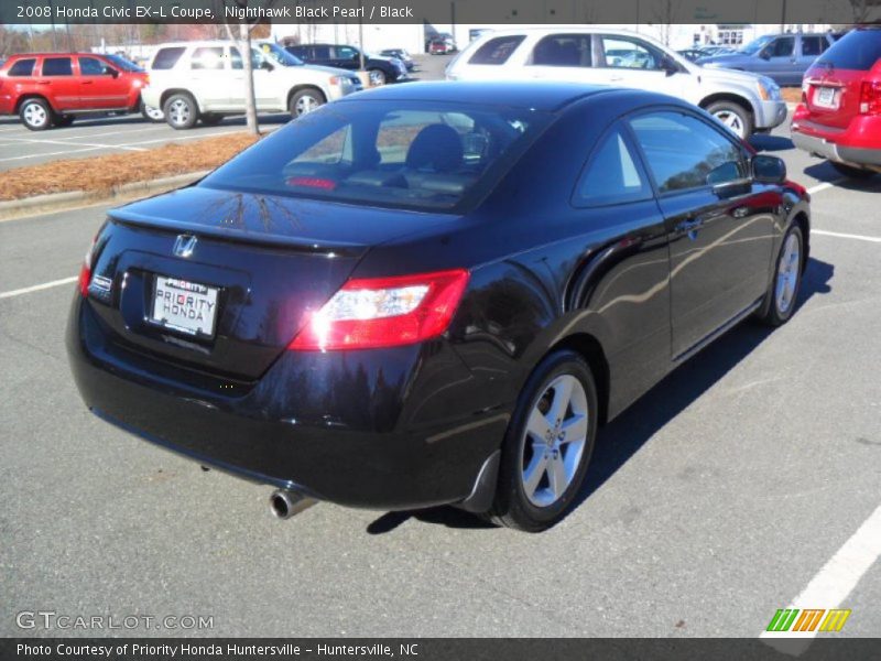 Nighthawk Black Pearl / Black 2008 Honda Civic EX-L Coupe