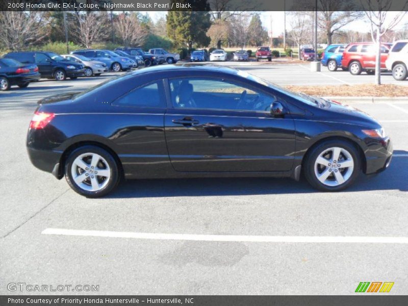 Nighthawk Black Pearl / Black 2008 Honda Civic EX-L Coupe