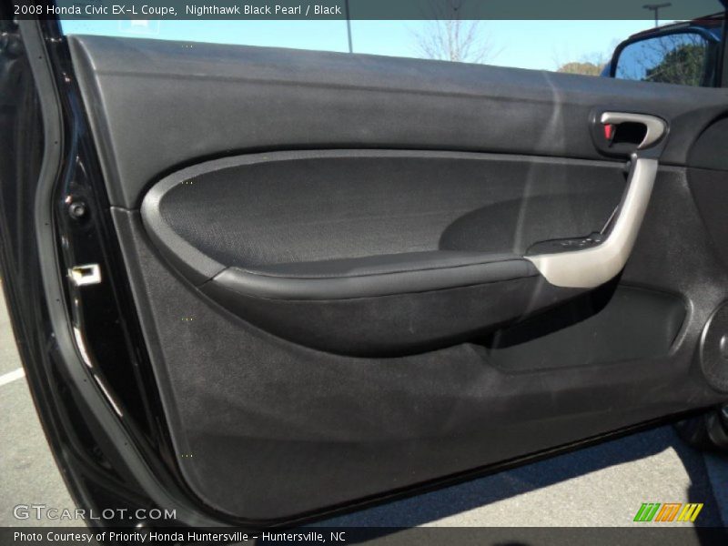 Nighthawk Black Pearl / Black 2008 Honda Civic EX-L Coupe