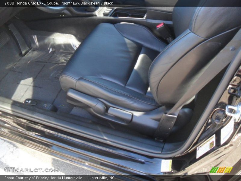 Nighthawk Black Pearl / Black 2008 Honda Civic EX-L Coupe