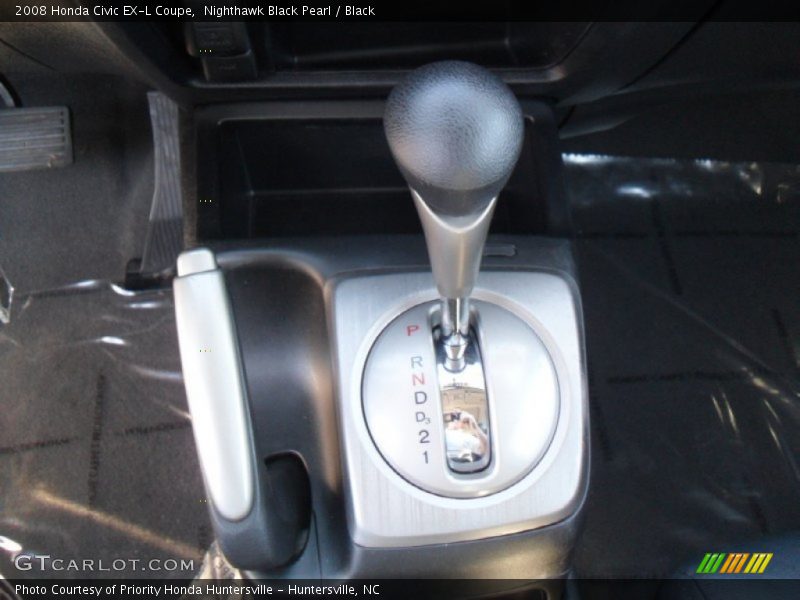 Nighthawk Black Pearl / Black 2008 Honda Civic EX-L Coupe