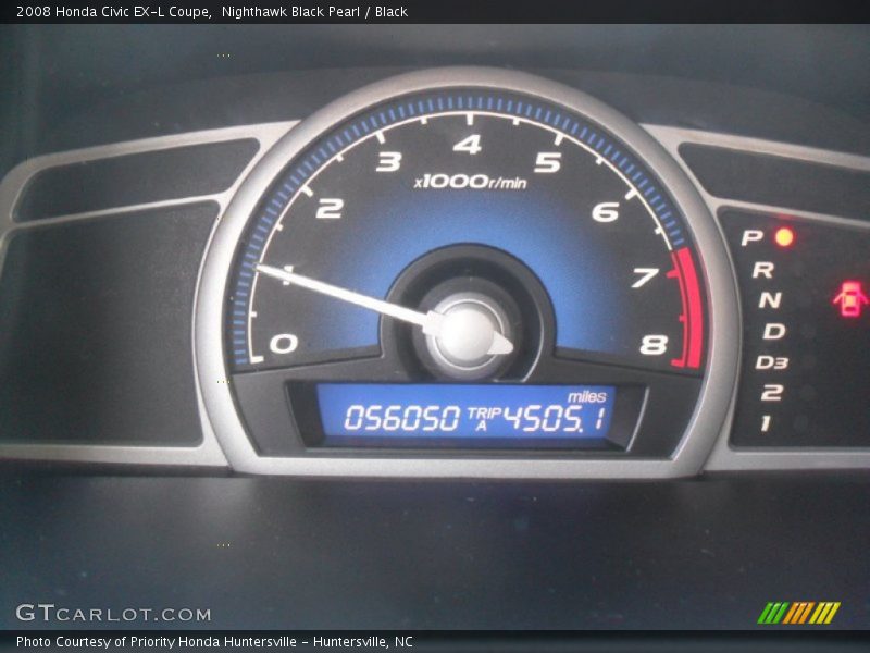 Nighthawk Black Pearl / Black 2008 Honda Civic EX-L Coupe