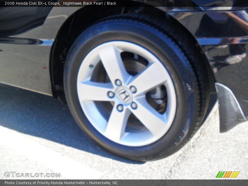 Nighthawk Black Pearl / Black 2008 Honda Civic EX-L Coupe