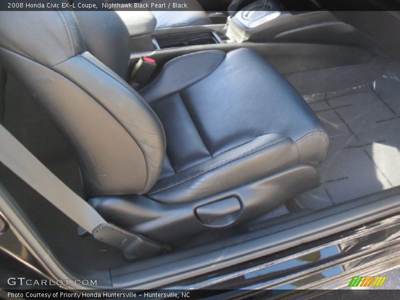 Nighthawk Black Pearl / Black 2008 Honda Civic EX-L Coupe
