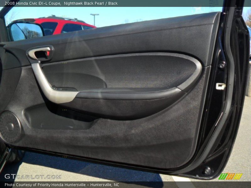 Nighthawk Black Pearl / Black 2008 Honda Civic EX-L Coupe
