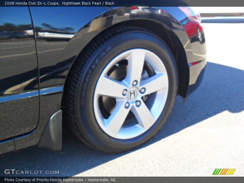 Nighthawk Black Pearl / Black 2008 Honda Civic EX-L Coupe