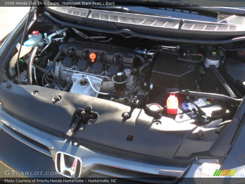 Nighthawk Black Pearl / Black 2008 Honda Civic EX-L Coupe