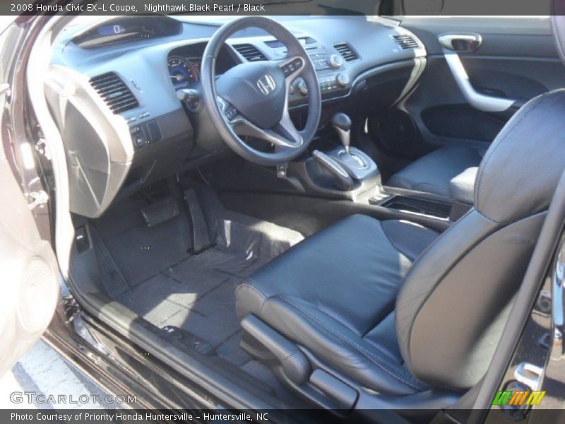 Nighthawk Black Pearl / Black 2008 Honda Civic EX-L Coupe