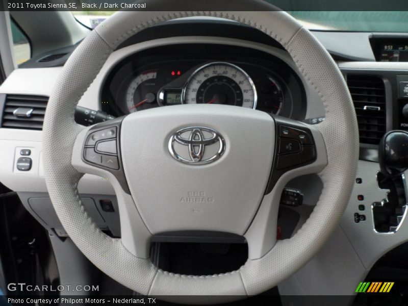 Black / Dark Charcoal 2011 Toyota Sienna SE