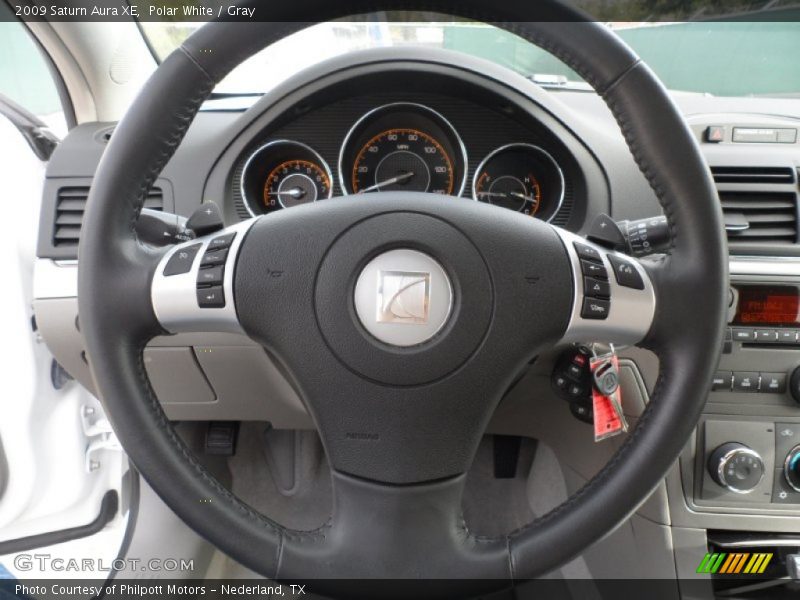 Polar White / Gray 2009 Saturn Aura XE