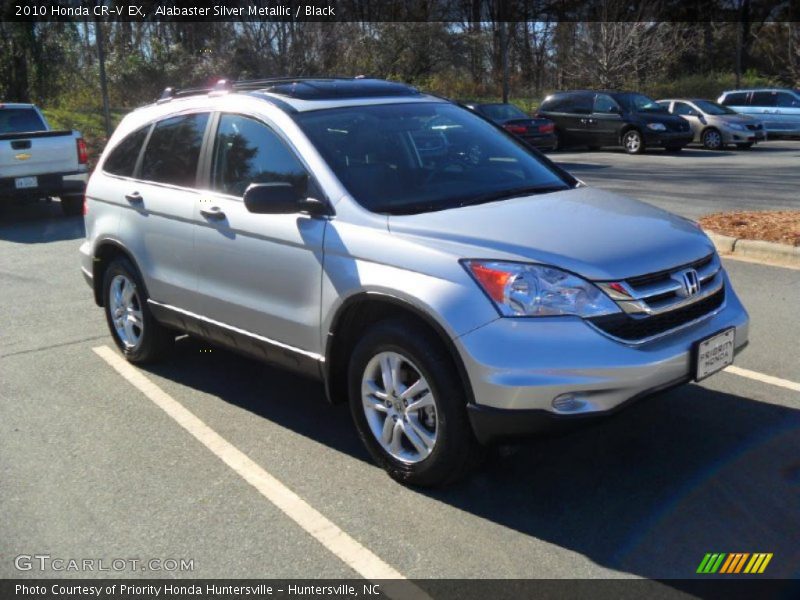 Alabaster Silver Metallic / Black 2010 Honda CR-V EX