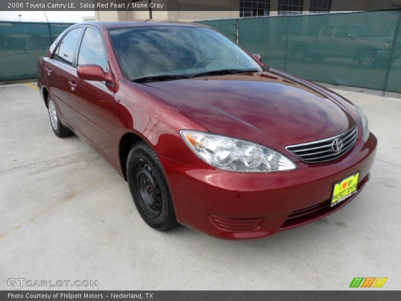 Salsa Red Pearl / Stone Gray 2006 Toyota Camry LE