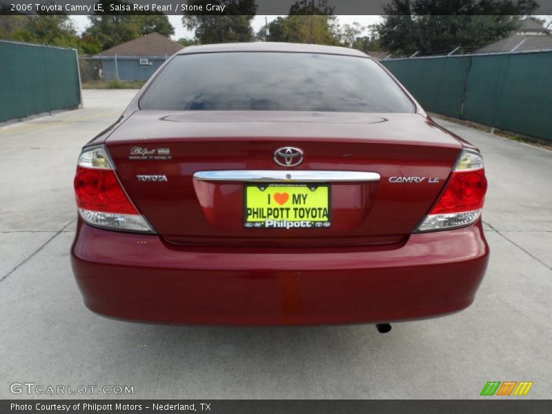 Salsa Red Pearl / Stone Gray 2006 Toyota Camry LE