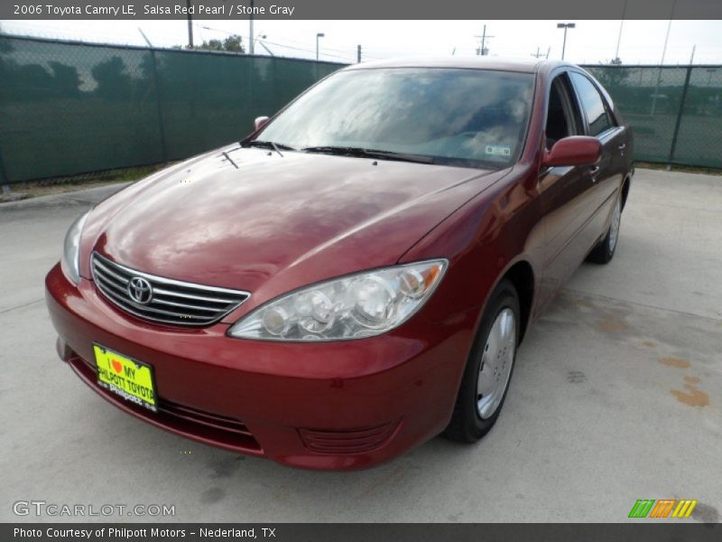 Salsa Red Pearl / Stone Gray 2006 Toyota Camry LE