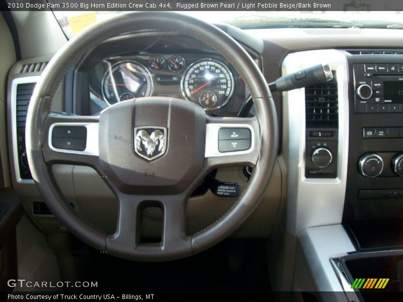Rugged Brown Pearl / Light Pebble Beige/Bark Brown 2010 Dodge Ram 3500 Big Horn Edition Crew Cab 4x4