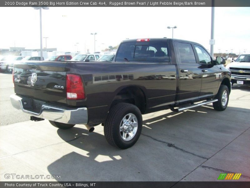 Rugged Brown Pearl / Light Pebble Beige/Bark Brown 2010 Dodge Ram 3500 Big Horn Edition Crew Cab 4x4