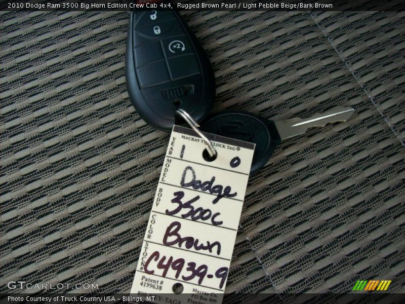 Keys of 2010 Ram 3500 Big Horn Edition Crew Cab 4x4