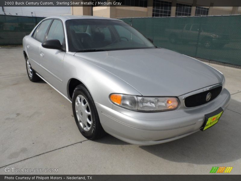 Sterling Silver Metallic / Medium Gray 2003 Buick Century Custom