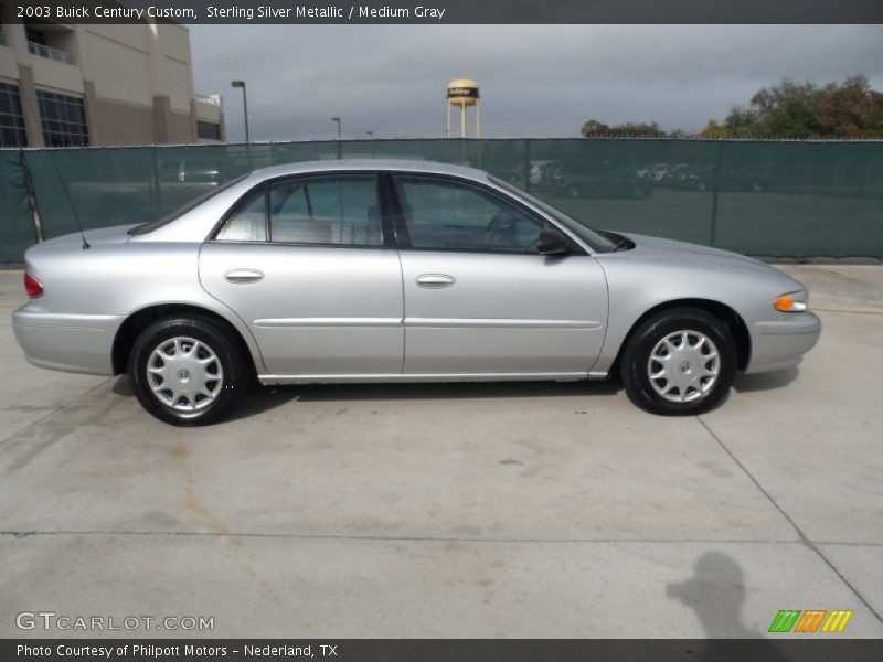 Sterling Silver Metallic / Medium Gray 2003 Buick Century Custom