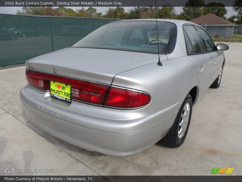 Sterling Silver Metallic / Medium Gray 2003 Buick Century Custom
