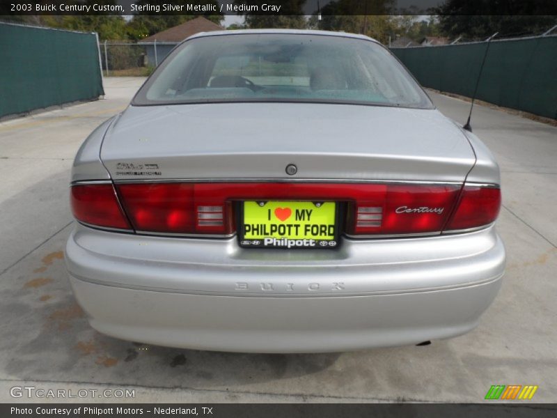 Sterling Silver Metallic / Medium Gray 2003 Buick Century Custom