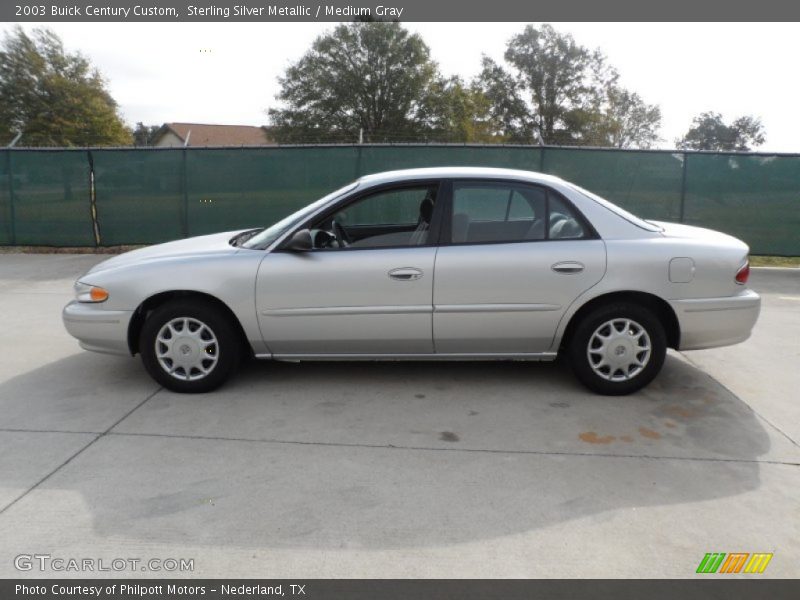 Sterling Silver Metallic / Medium Gray 2003 Buick Century Custom