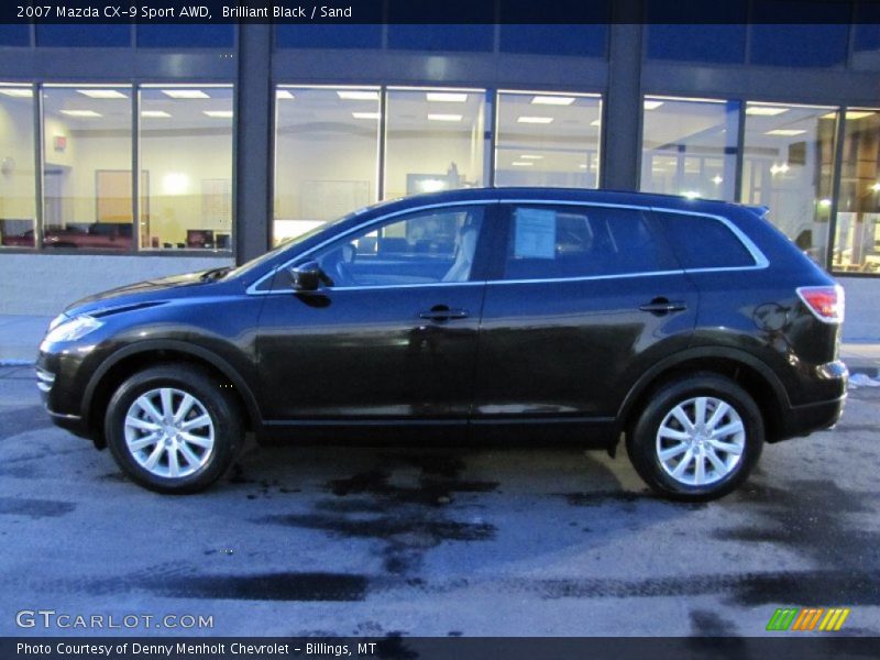 Brilliant Black / Sand 2007 Mazda CX-9 Sport AWD