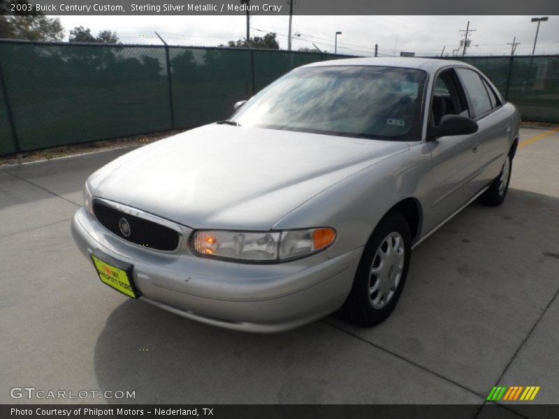Sterling Silver Metallic / Medium Gray 2003 Buick Century Custom