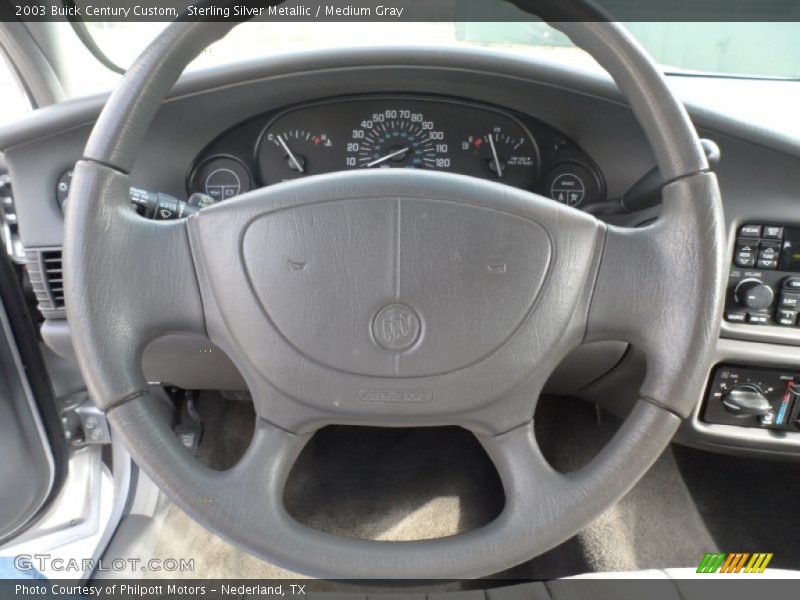 Sterling Silver Metallic / Medium Gray 2003 Buick Century Custom