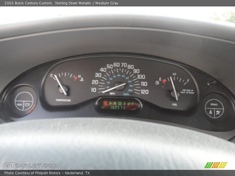 Sterling Silver Metallic / Medium Gray 2003 Buick Century Custom