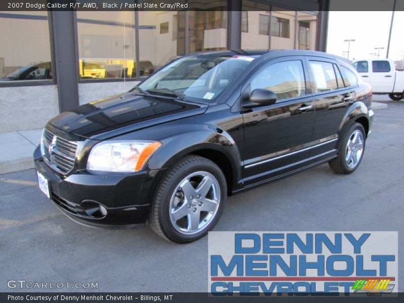 Black / Pastel Slate Gray/Red 2007 Dodge Caliber R/T AWD