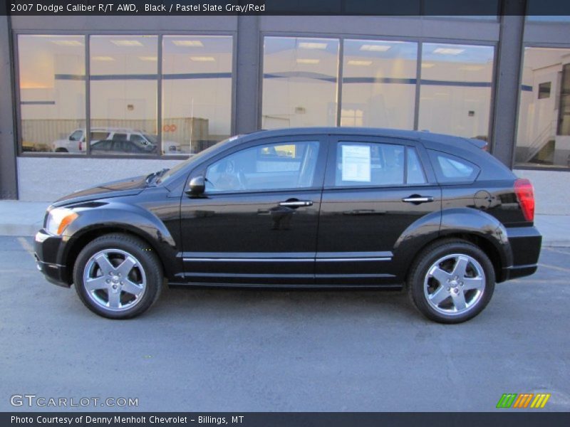 Black / Pastel Slate Gray/Red 2007 Dodge Caliber R/T AWD