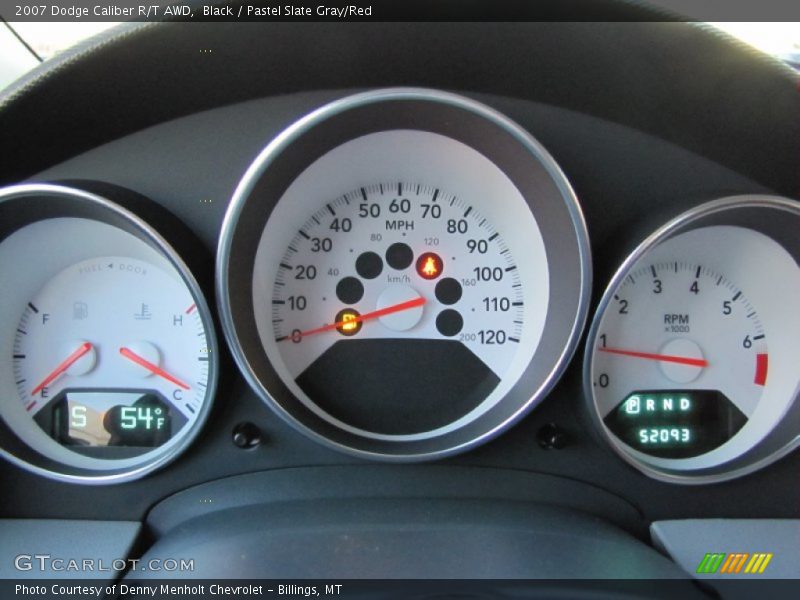 Black / Pastel Slate Gray/Red 2007 Dodge Caliber R/T AWD