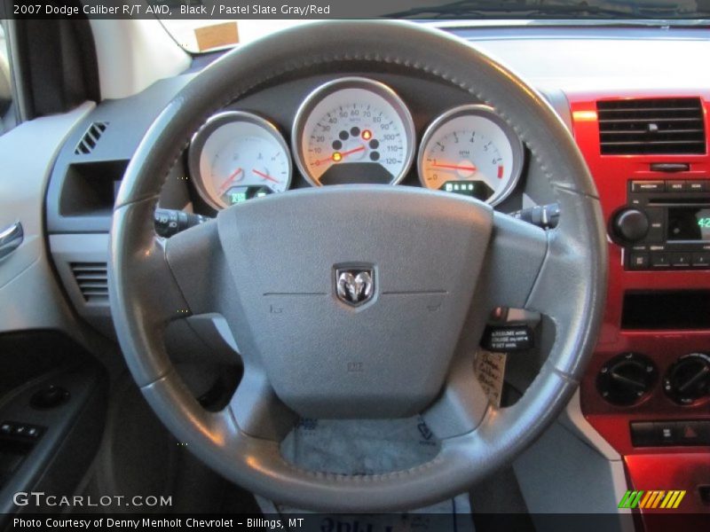 Black / Pastel Slate Gray/Red 2007 Dodge Caliber R/T AWD