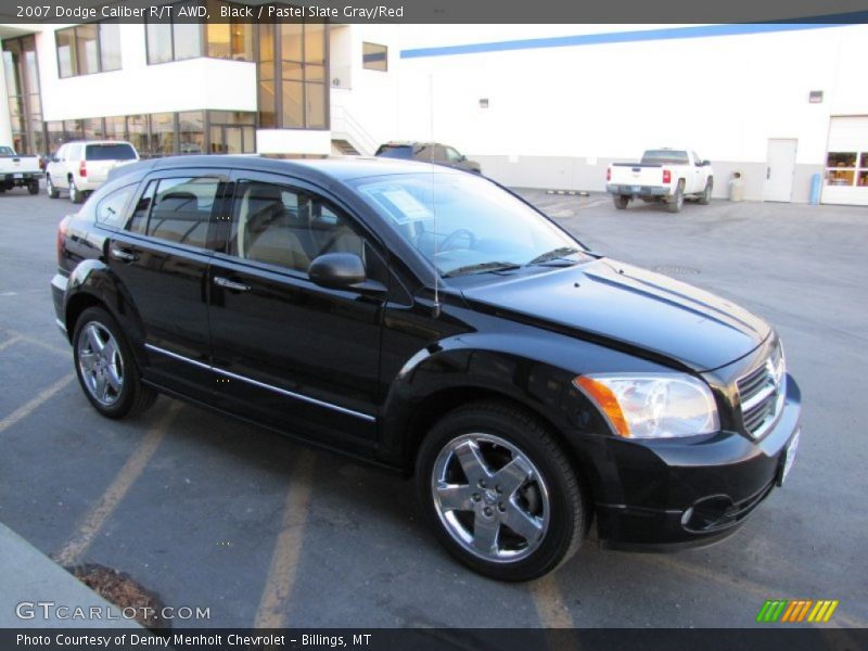 Black / Pastel Slate Gray/Red 2007 Dodge Caliber R/T AWD