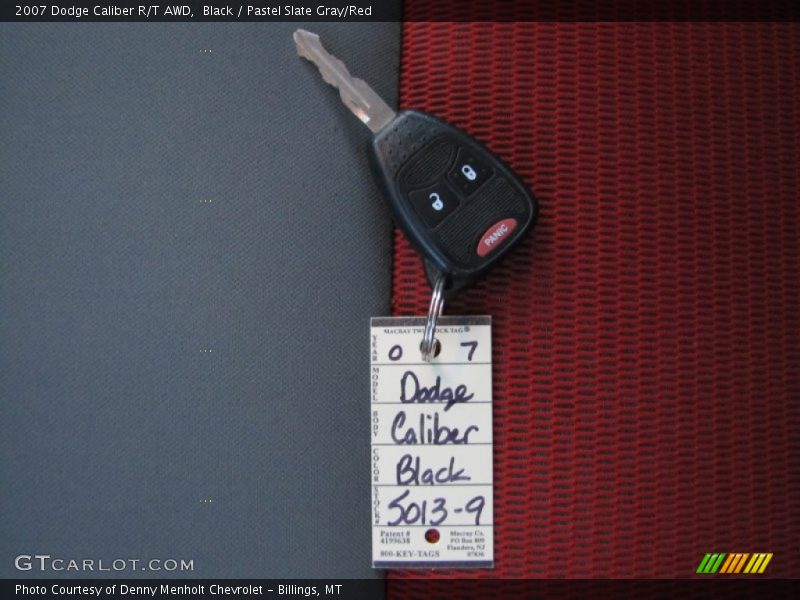 Black / Pastel Slate Gray/Red 2007 Dodge Caliber R/T AWD