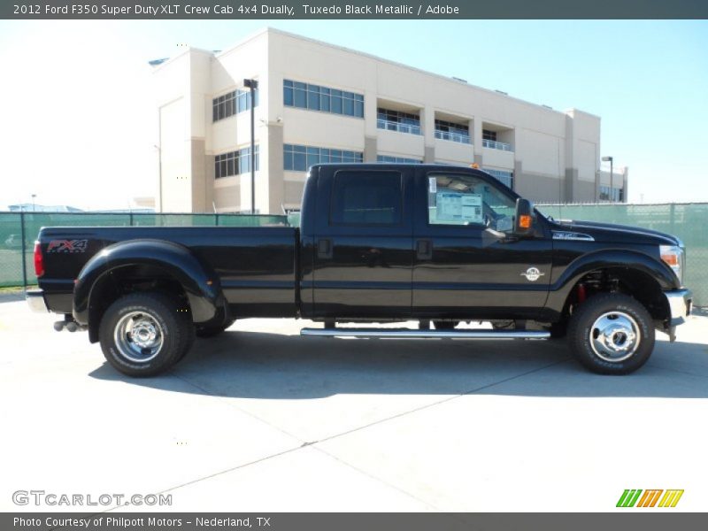 Tuxedo Black Metallic / Adobe 2012 Ford F350 Super Duty XLT Crew Cab 4x4 Dually