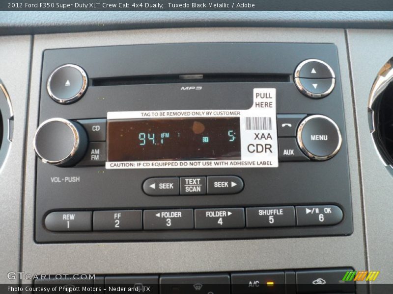 Audio System of 2012 F350 Super Duty XLT Crew Cab 4x4 Dually