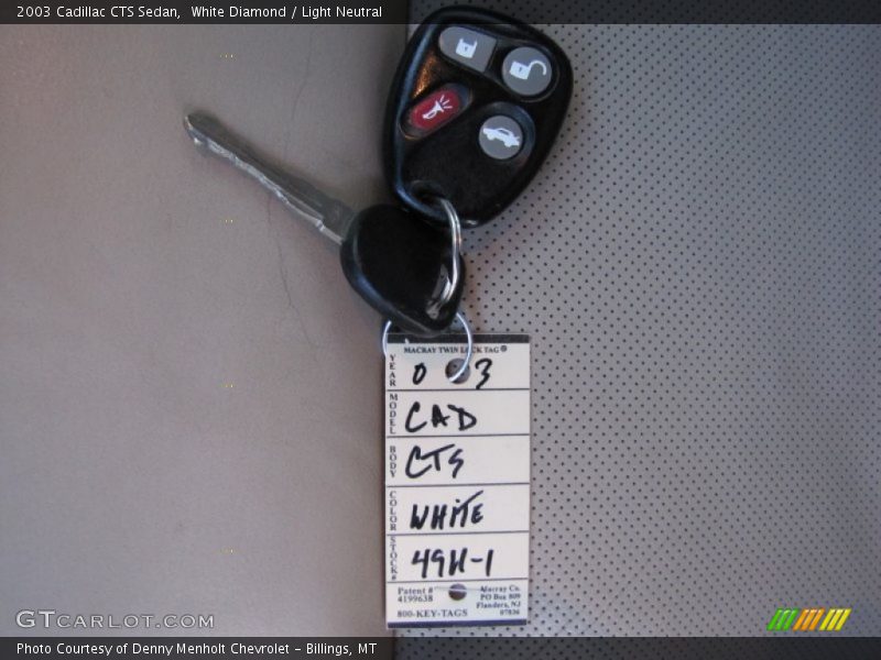 White Diamond / Light Neutral 2003 Cadillac CTS Sedan