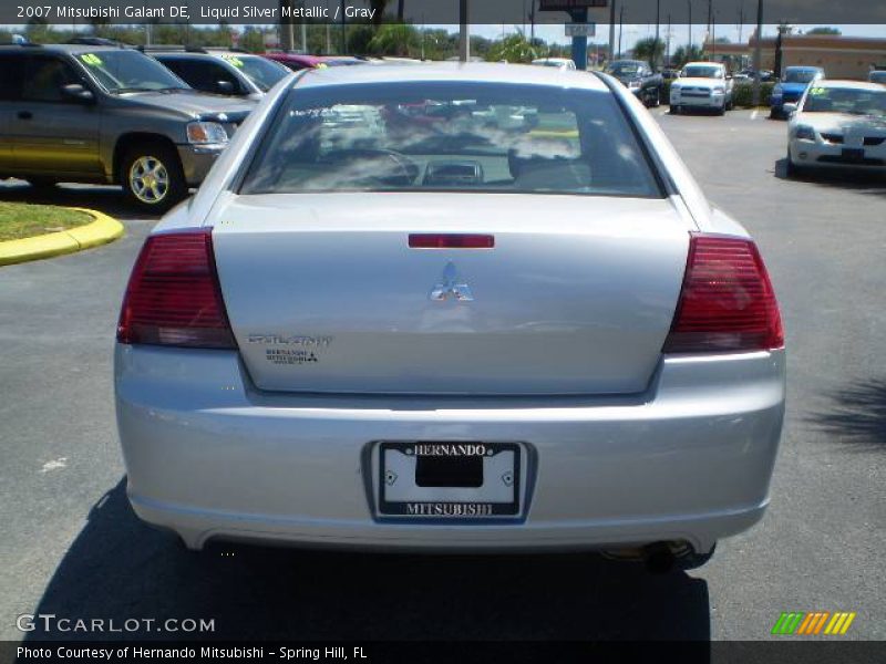 Liquid Silver Metallic / Gray 2007 Mitsubishi Galant DE