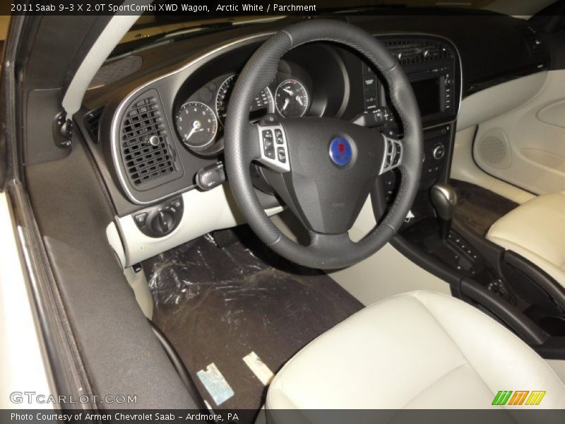 Arctic White / Parchment 2011 Saab 9-3 X 2.0T SportCombi XWD Wagon