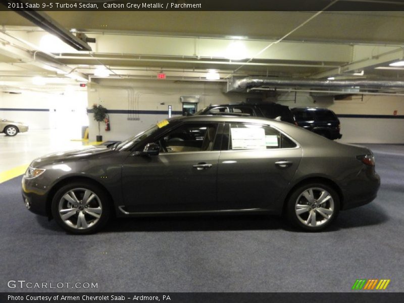 Carbon Grey Metallic / Parchment 2011 Saab 9-5 Turbo4 Sedan