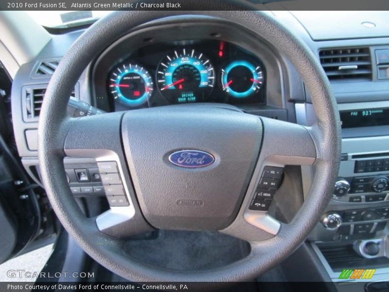 Atlantis Green Metallic / Charcoal Black 2010 Ford Fusion SE